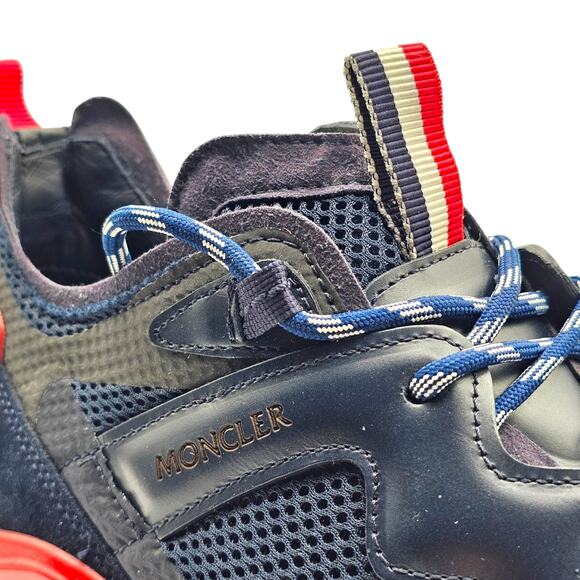 Moncler Leave No Trace Tricolor Trainer Sneakers Mesh and Suede EU 45 US 12 NWOB main image 4